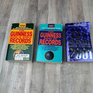 Guinness Book Of World Records Lot of 3 Paperback 1998,1997,2001